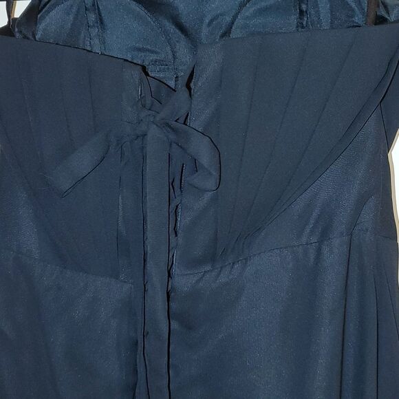 Black strapless maxi evening gown with jeweled embellishment size 8 - Picture 5 of 13